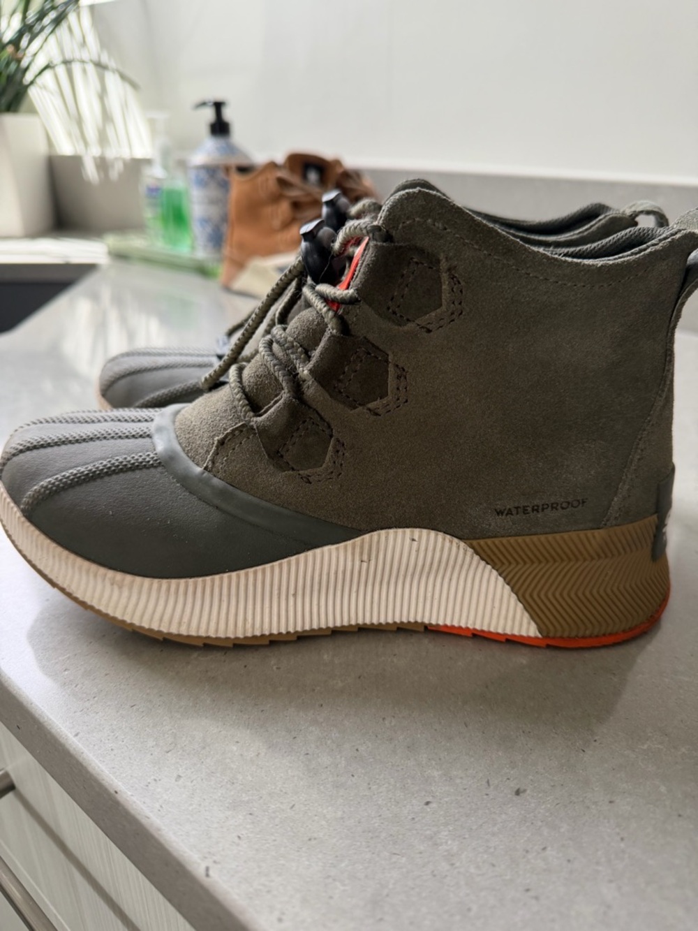 Sorel Kids Olive Green Waterproof Duck Boots